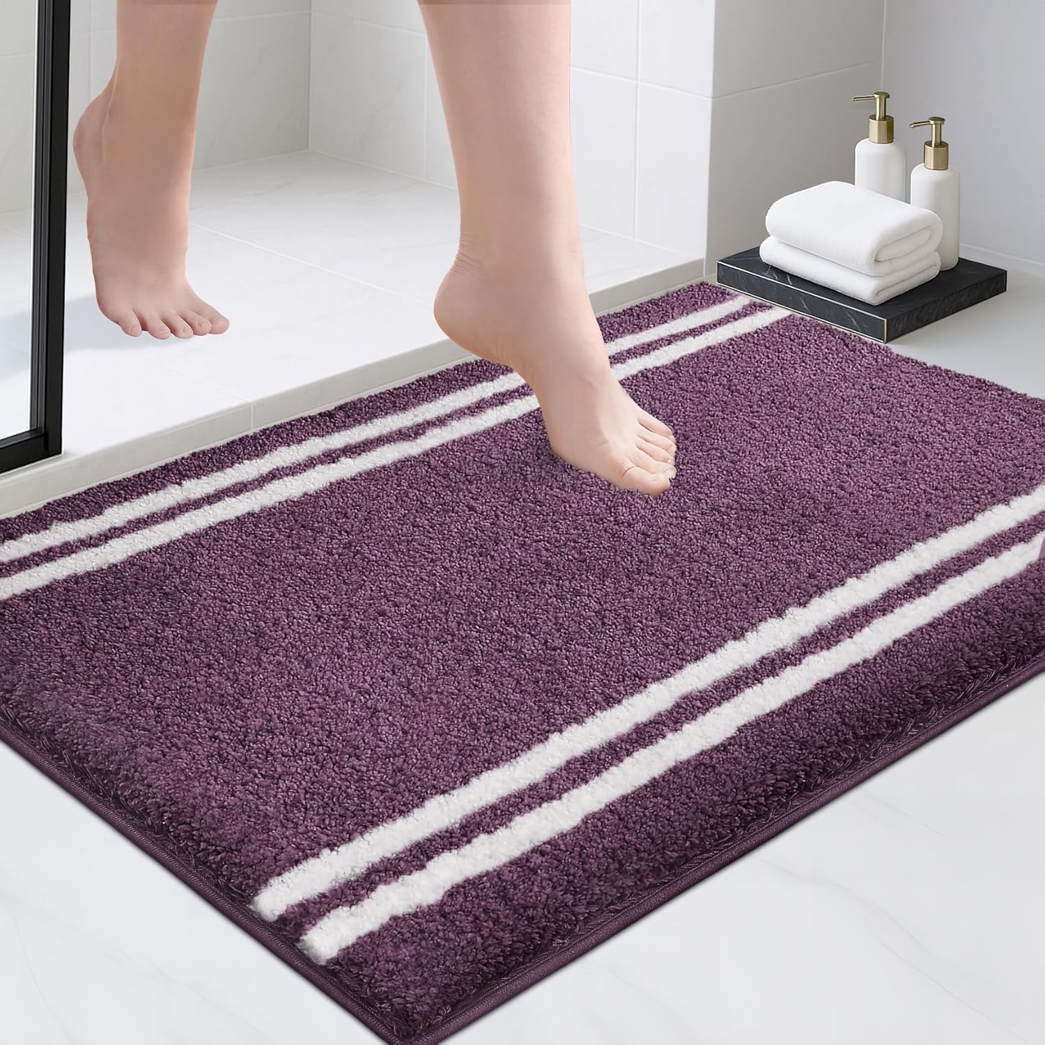 Non-Slip Machine Washable Bathroom Rug for Ultimate Comfort