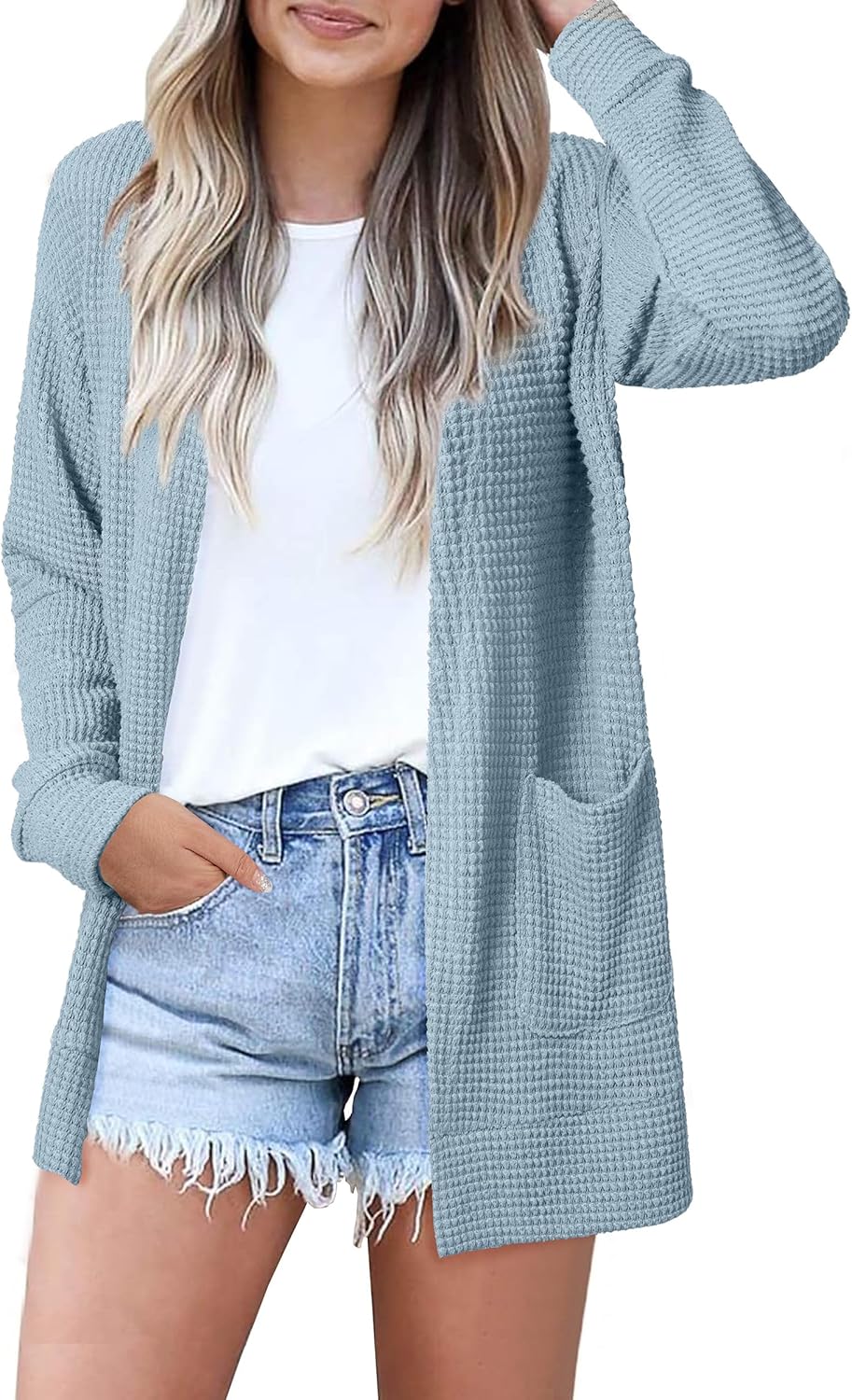 STYLEWORD Women's Lightweight Open Front Cardigan Sweater for Fall