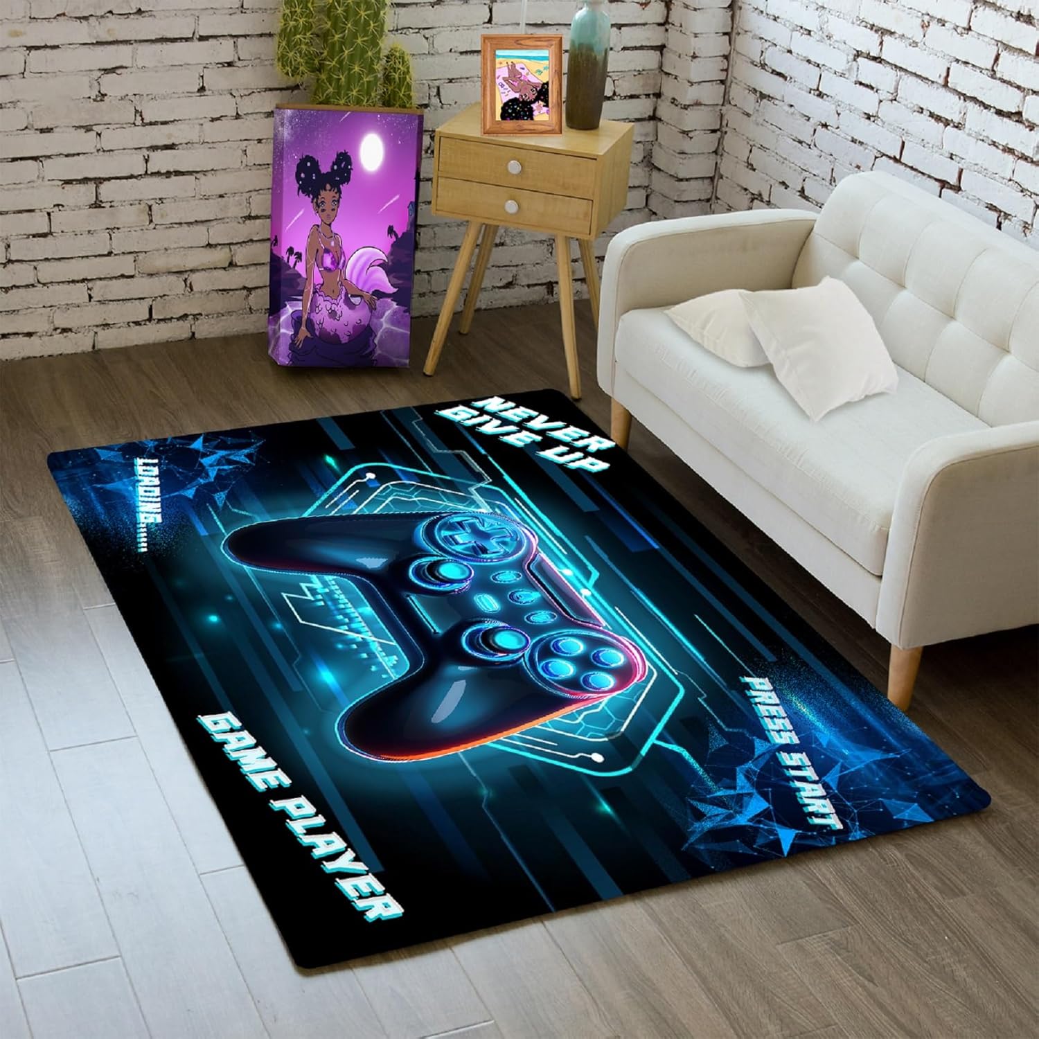 Gaming Rug for Kids Bedroom - Perfect for Game Room Decor