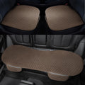 Linen Car Seat Covers 3 PCS Bench & Front Set - Breathable, Non-Slip