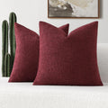 Burgundy Decorative Throw Pillow Covers for Modern Home Decor