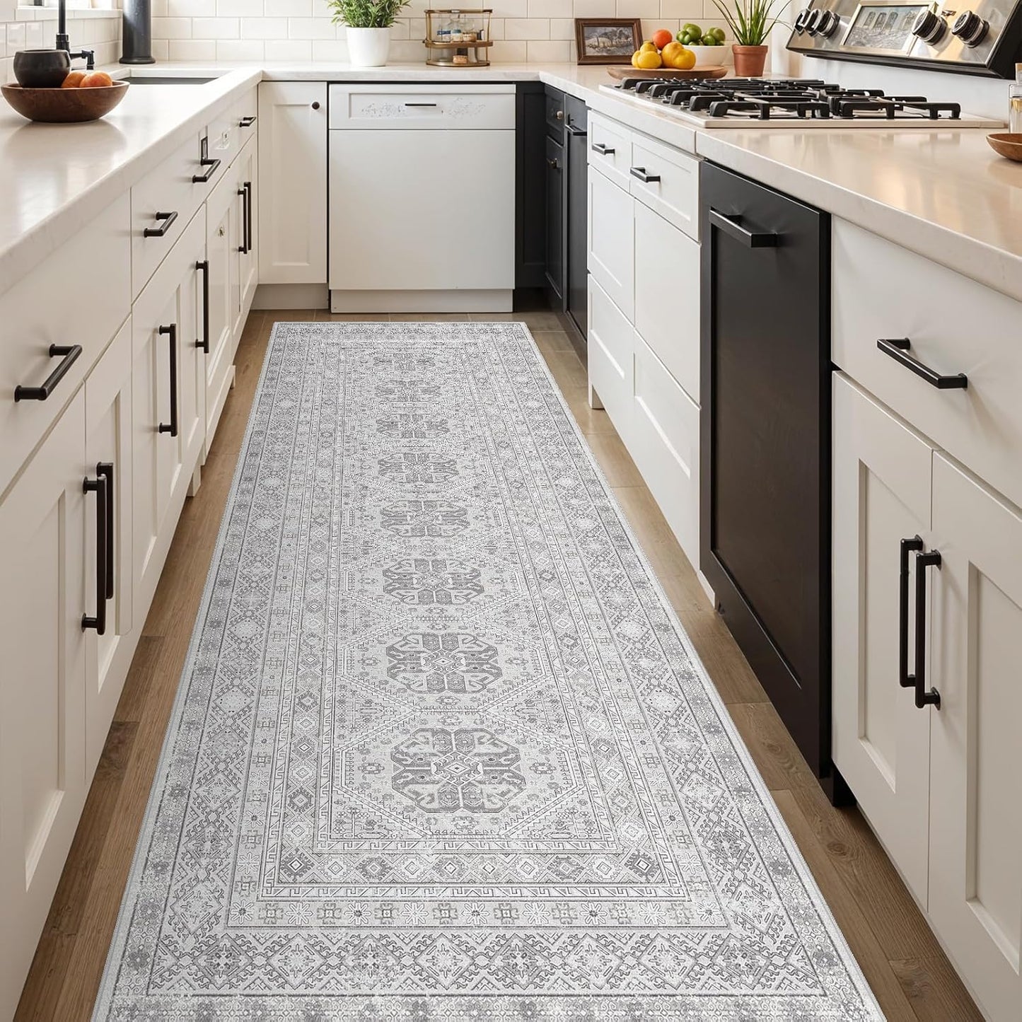 3x10 Runner Rug Kitchen Washable with Non Slip Backing