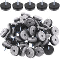 28mm Black Screw-on Furniture Felt Pads Assortment Kit - Durable Floor