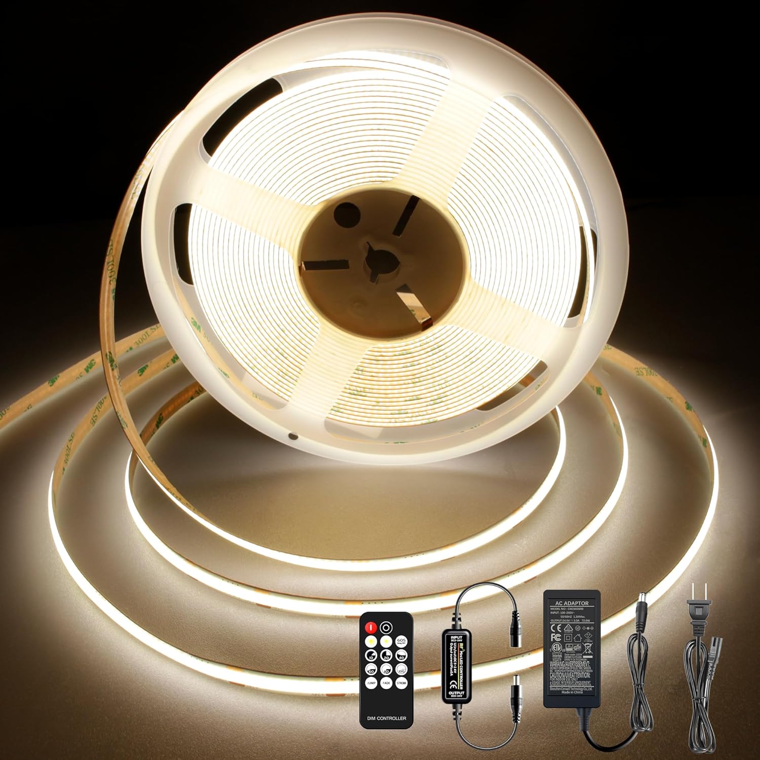 Dimmable COB LED Strip Lights 32.8FT for Indoor Use
