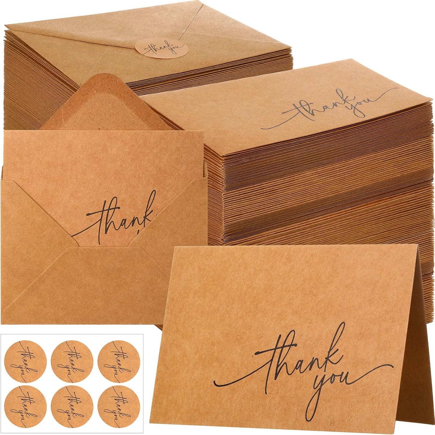 200 Pcs Thank You Cards with Envelopes for Every Occasion