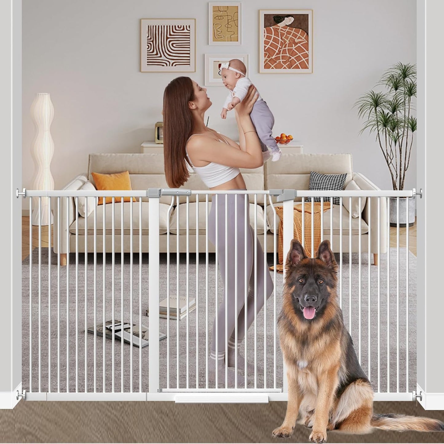 40.55 Extra Tall Baby Gate for Stairs - Safe for Pets and Kids