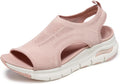 Skechers Arch Fit-City Catch Knit Slip-On Sandals - Supportive Comfort