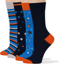 7BigStars Women Crew Socks - Colorful Cotton Fun Socks