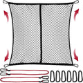 Cargo Net for Pickup Truck Bed 4ftx4ft to 7ftx7ft - Secure Stretch Fit