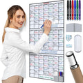 3 Month Dry Erase Calendar for Wall 40x17 - 2 Pack Monthly Planner