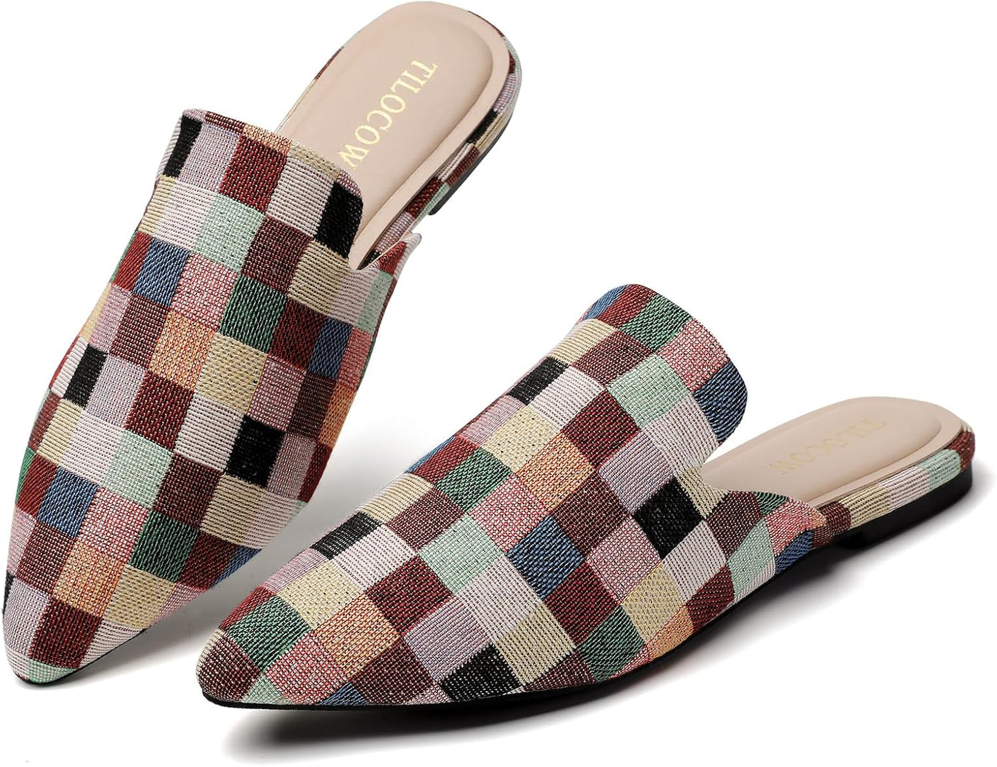 Tilocow Mules for Women: Comfortable Pointed Toe Backless Loafers