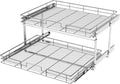 LOVMOR 2 Tier Pull Out Cabinet Organizer 30 in - Slide-Out Storage