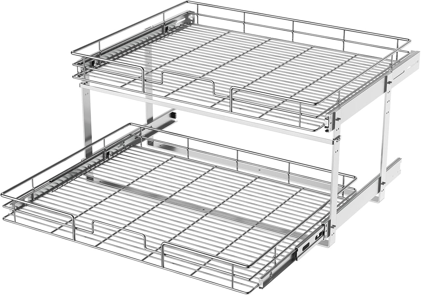 LOVMOR 2 Tier Individual Pull Out Cabinet Organizer for Kitchen
