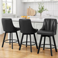 Bar Stools with Backs PU Leather Counter Barstools - Comfortable 360