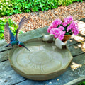 Handmade Ceramic Bird Bath for Outdoors - 10 in Shallow Bowl