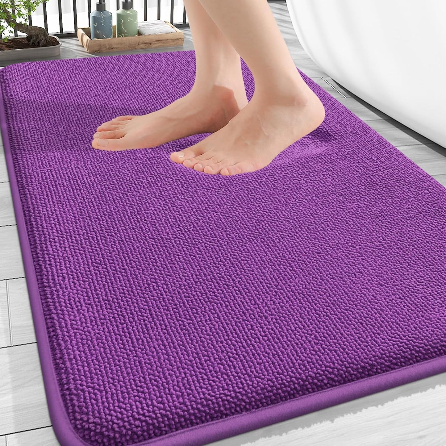 OLANLY Thick Memory Foam Bath Mat Rug for Luxurious Comfort
