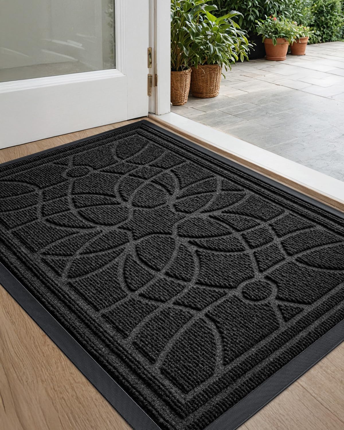 DEXI Heavy Duty Non Slip Low Profile Doormat for Entryway