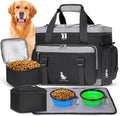 Large Dog Travel Bag Set with Food Containers and Bowls