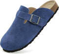 Dumalum Suede Clogs for Women and Men - Comfortable Adjustable Cork we