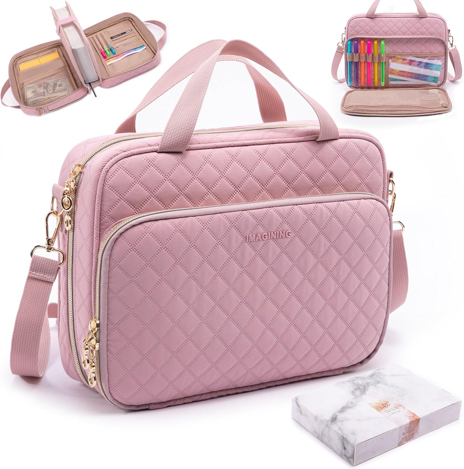 IMAGINING Large Bible Case - Stylish Bible Carrier for Women