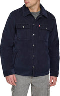 Levi's Mens Corduroy Shirt Jacket - Quilted Lined Layering Jackets