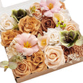 Ling's Moment Fake Flowers Box - Apricot & Peach Grand Combo