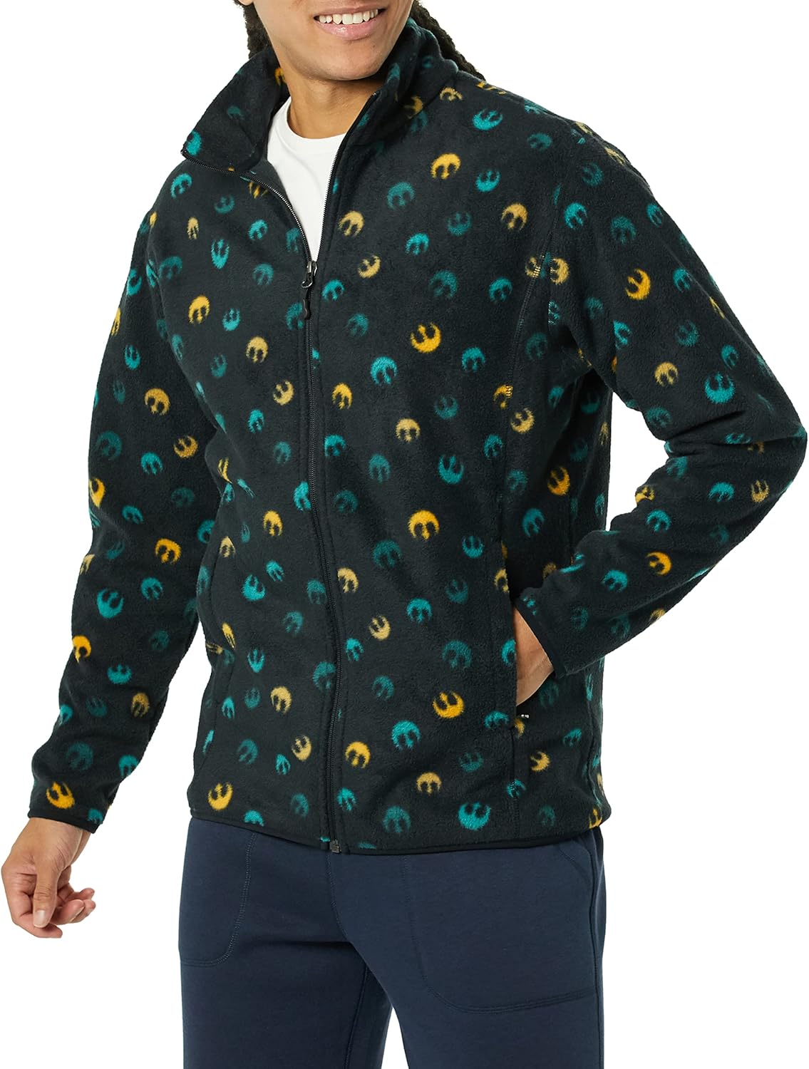 Disney Marvel Star Wars Men's Polar Fleece Full-Zip Jacket