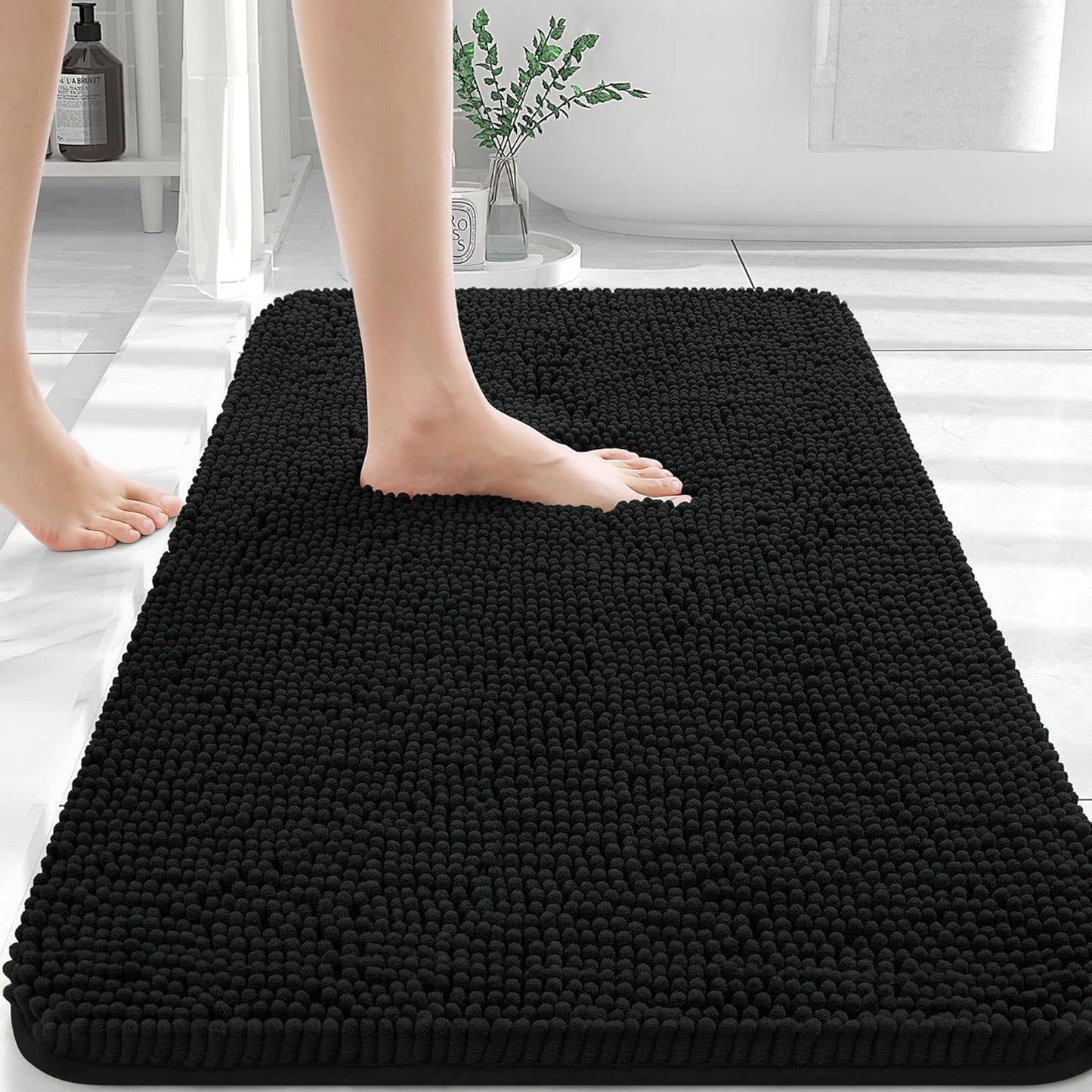 OLANLY Extra Soft Chenille Bath Rugs for Ultimate Comfort