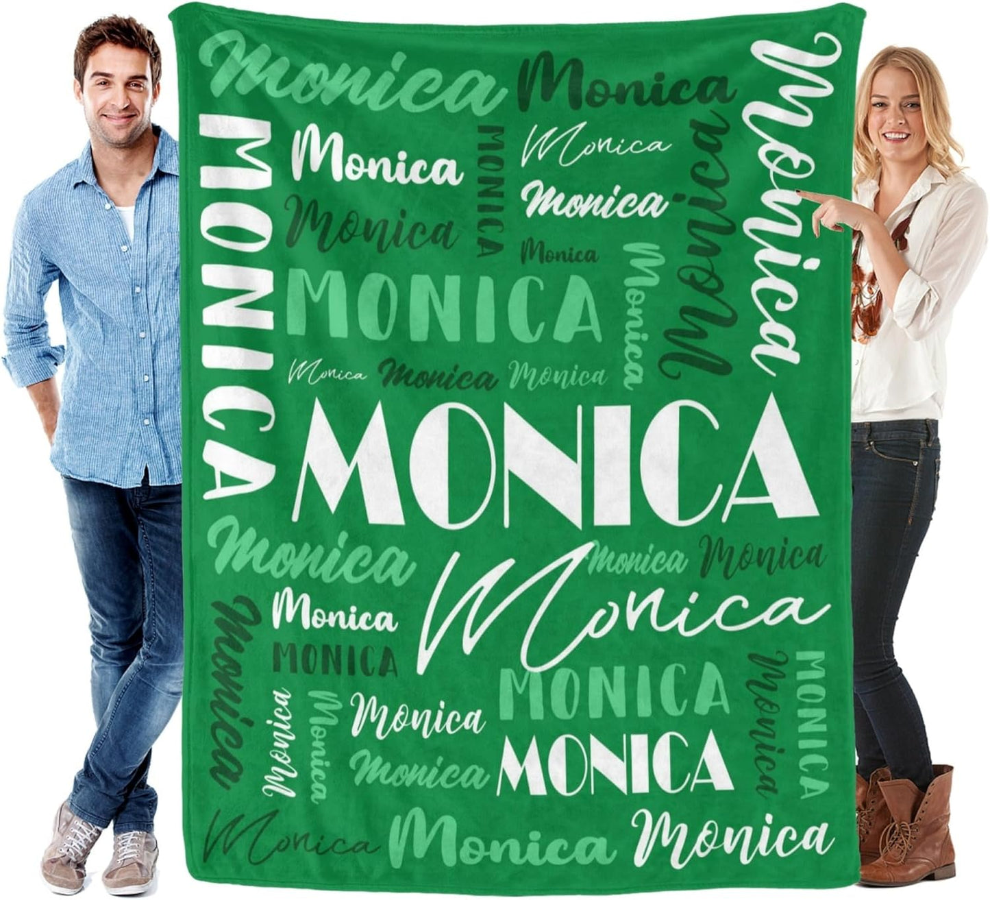 Personalized Name Blanket for Adults and Kids - Custom Flannel Throw