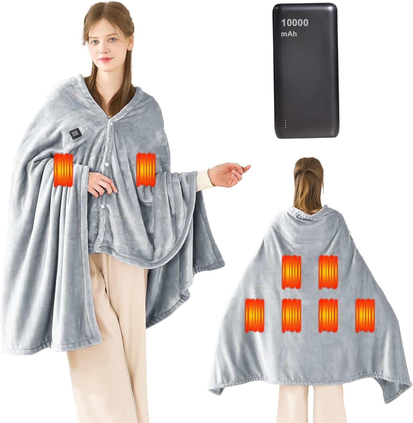 MAXEVE Cordless Heated Blanket for Cozy Indoor and Outdoor Use