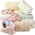 Paterr Floral Quilted Makeup Bags 10-Pack - Compact Travel Pouches