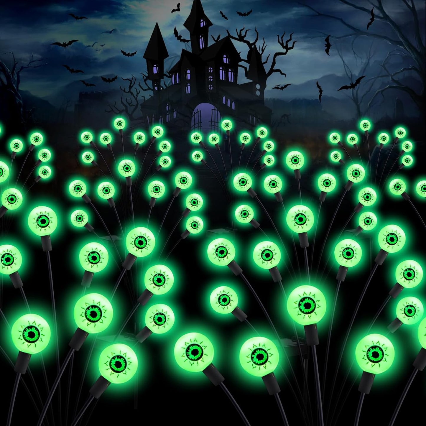 Scary Eyeball Lights for Halloween Outdoor Decor - 4Pack