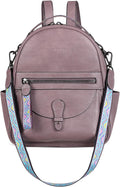 FADEON Mini Backpack Purse for Women - Roomy Cute Leather Shoulder Bag