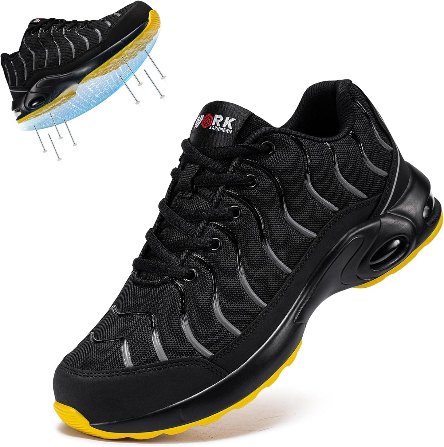 Lightweight Steel Toe Work Sneakers for Men and Women 12in