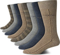 Calvin Klein Mens Dress Socks 8 Pack - Breathable Cotton Crew