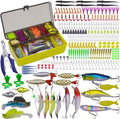 Fishing Lures Baits Tackle Kit 323pcs - Complete Tackle Box for Bass