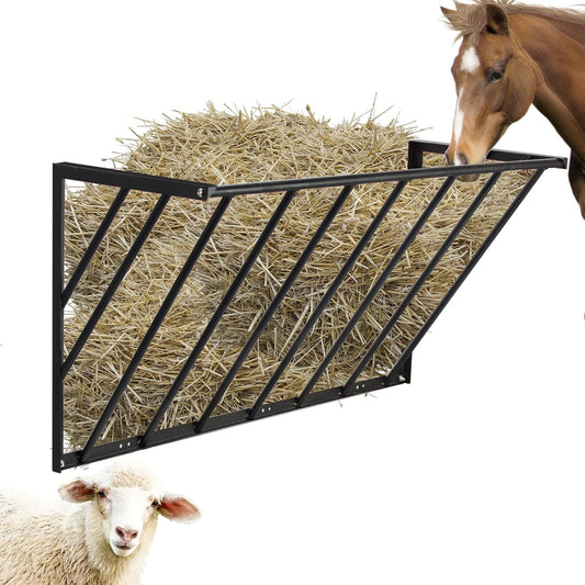 Wall-Mounted Hay Feeder for Farm Animals - Keep Hay Neatly Stored!