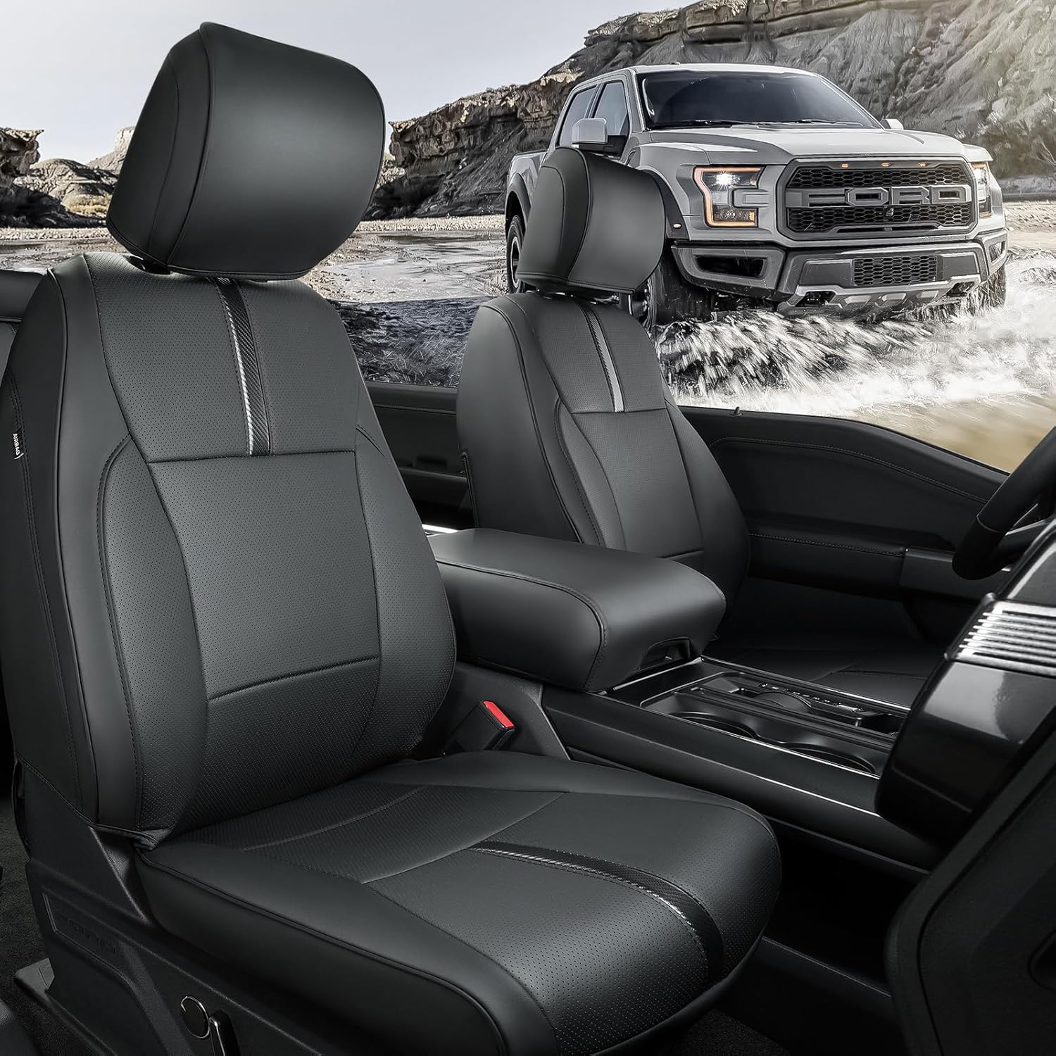 Custom Fit Leather Seat Covers for Ford F150 2015-2025