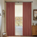 Terracotta Pinch Pleated Blackout Curtains for Elegant Rooms