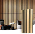 Art3d 4 Wood Slat Acoustic Panels for Wall and Ceiling - Oak finish