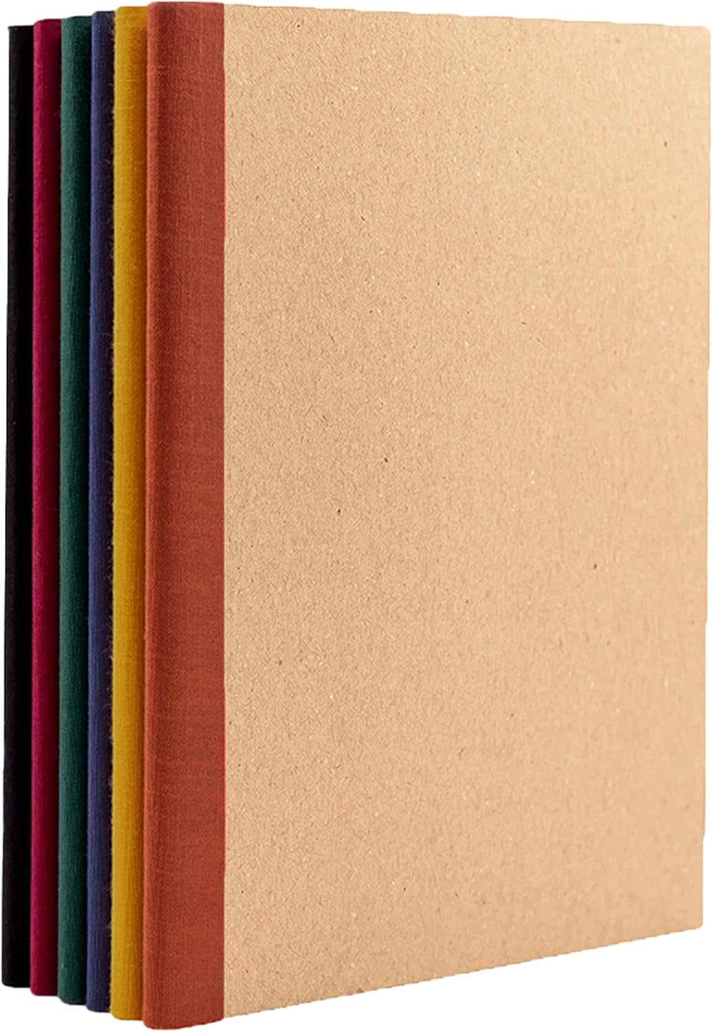 PAPERAGE 6-Pack Journal Set, Jewel Tone Spines, Small Size, College Ruled