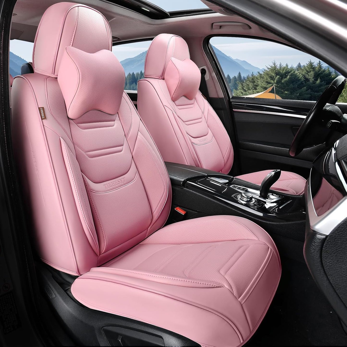 Pink Car Seat Covers Front Pair for Comfort and Style