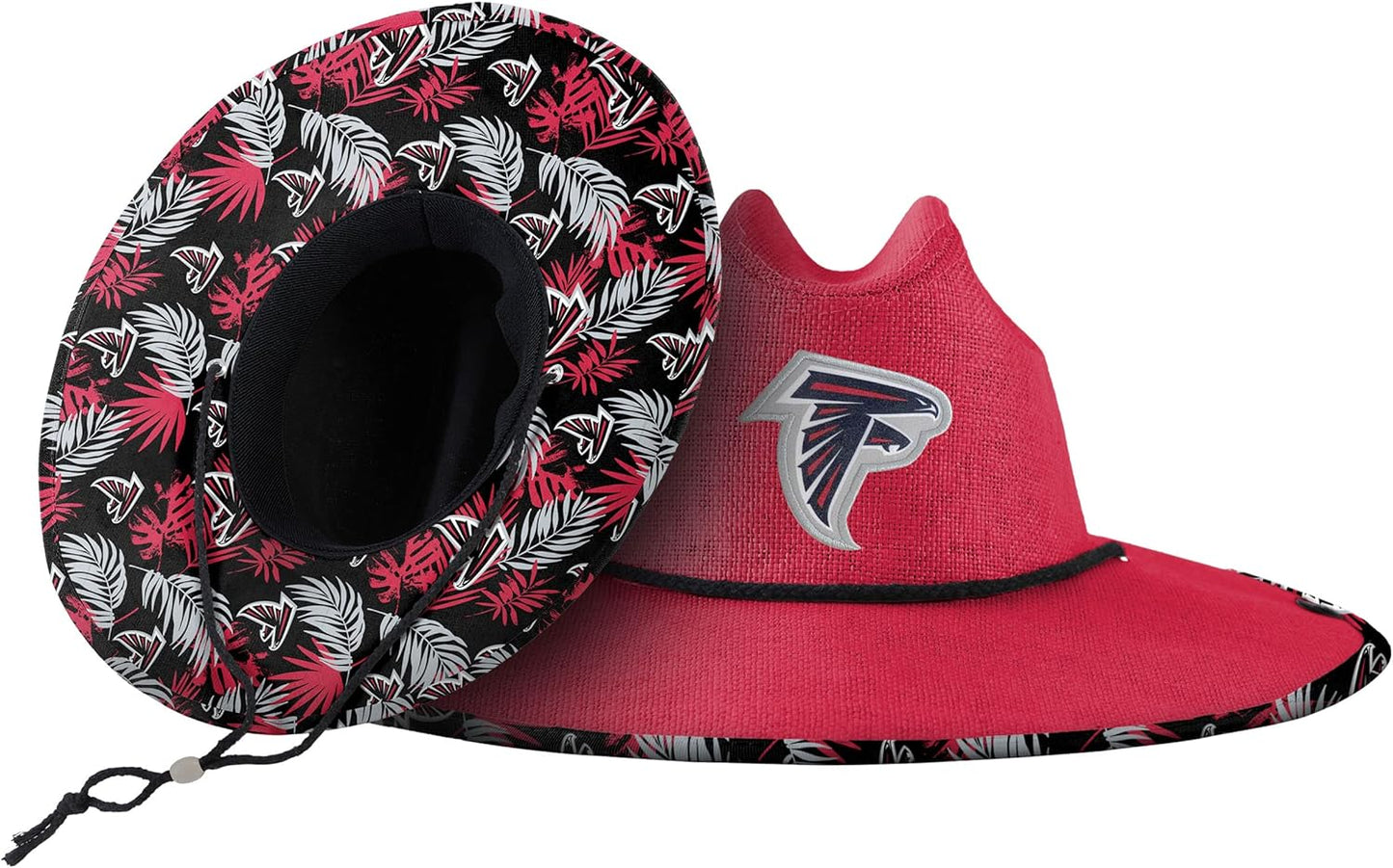 FOCO Men's NFL Team Logo Floral Lifeguard Beach Straw Sun Hat
