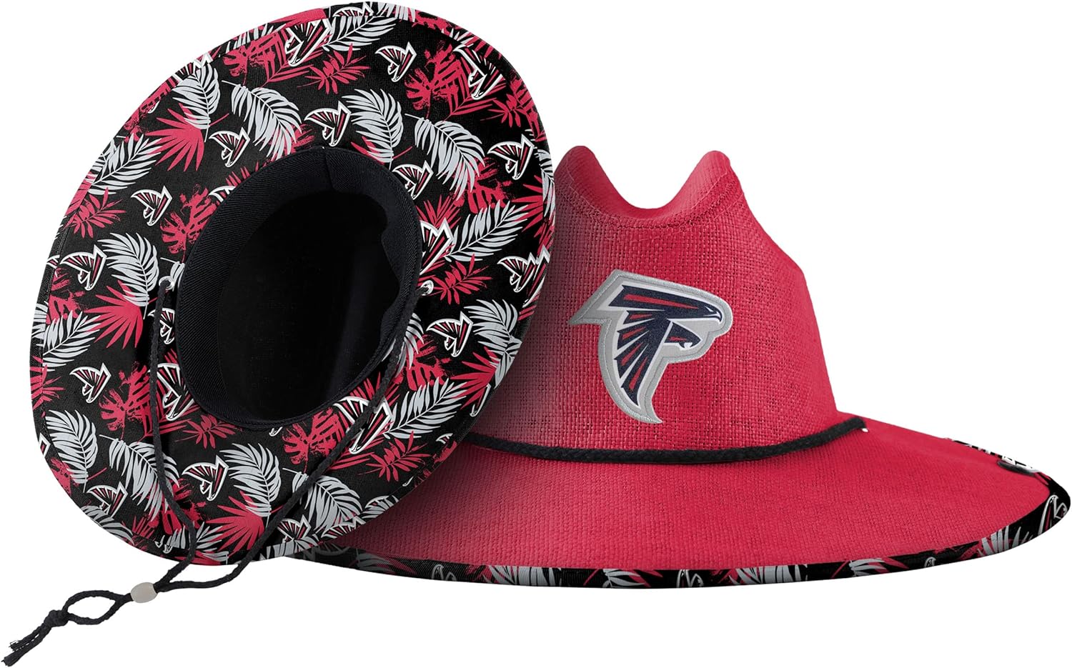 FOCO Men's NFL Team Logo Floral Lifeguard Beach Straw Sun Hat