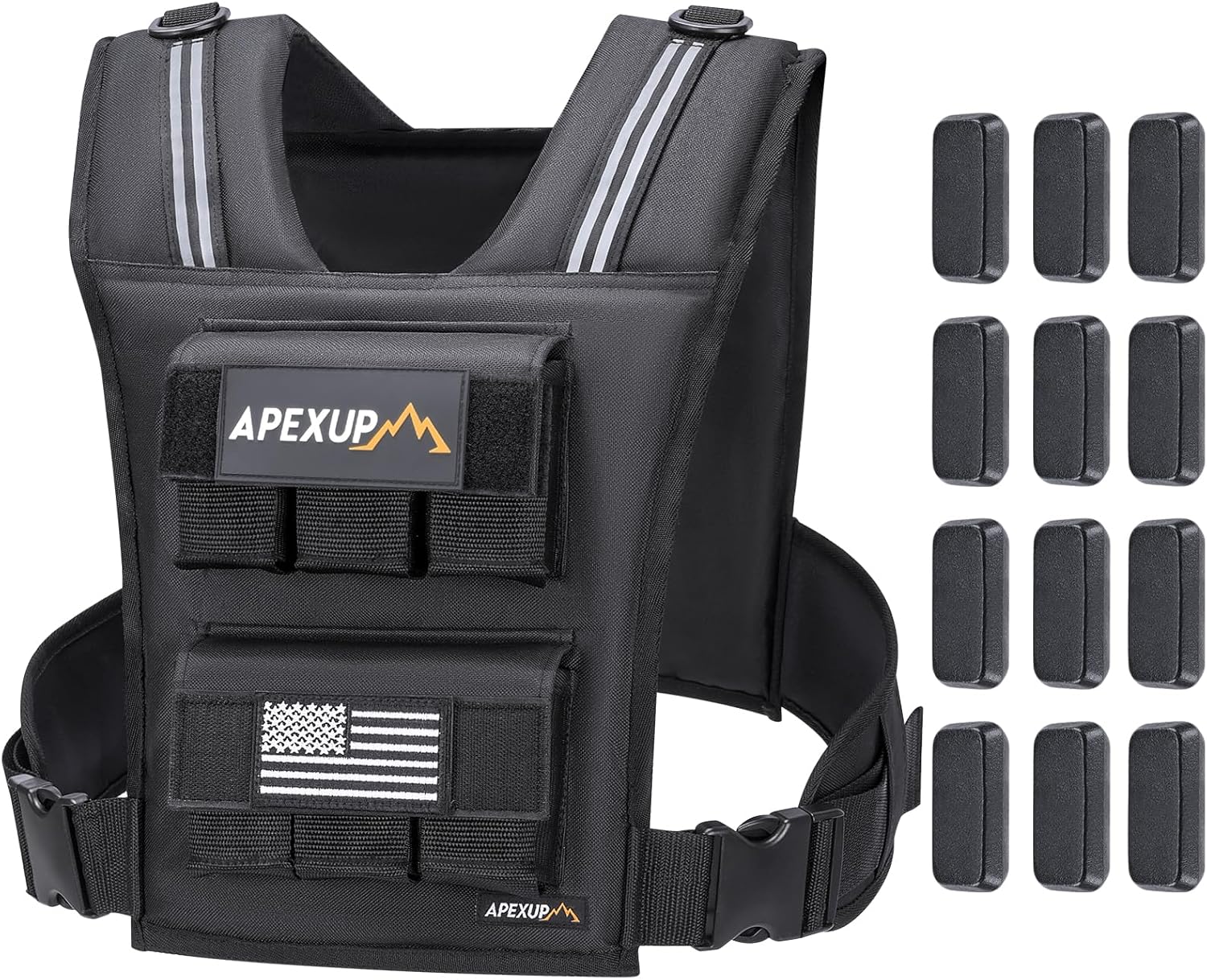 APEXUP Adjustable Weighted Vest for Strength Training and Running