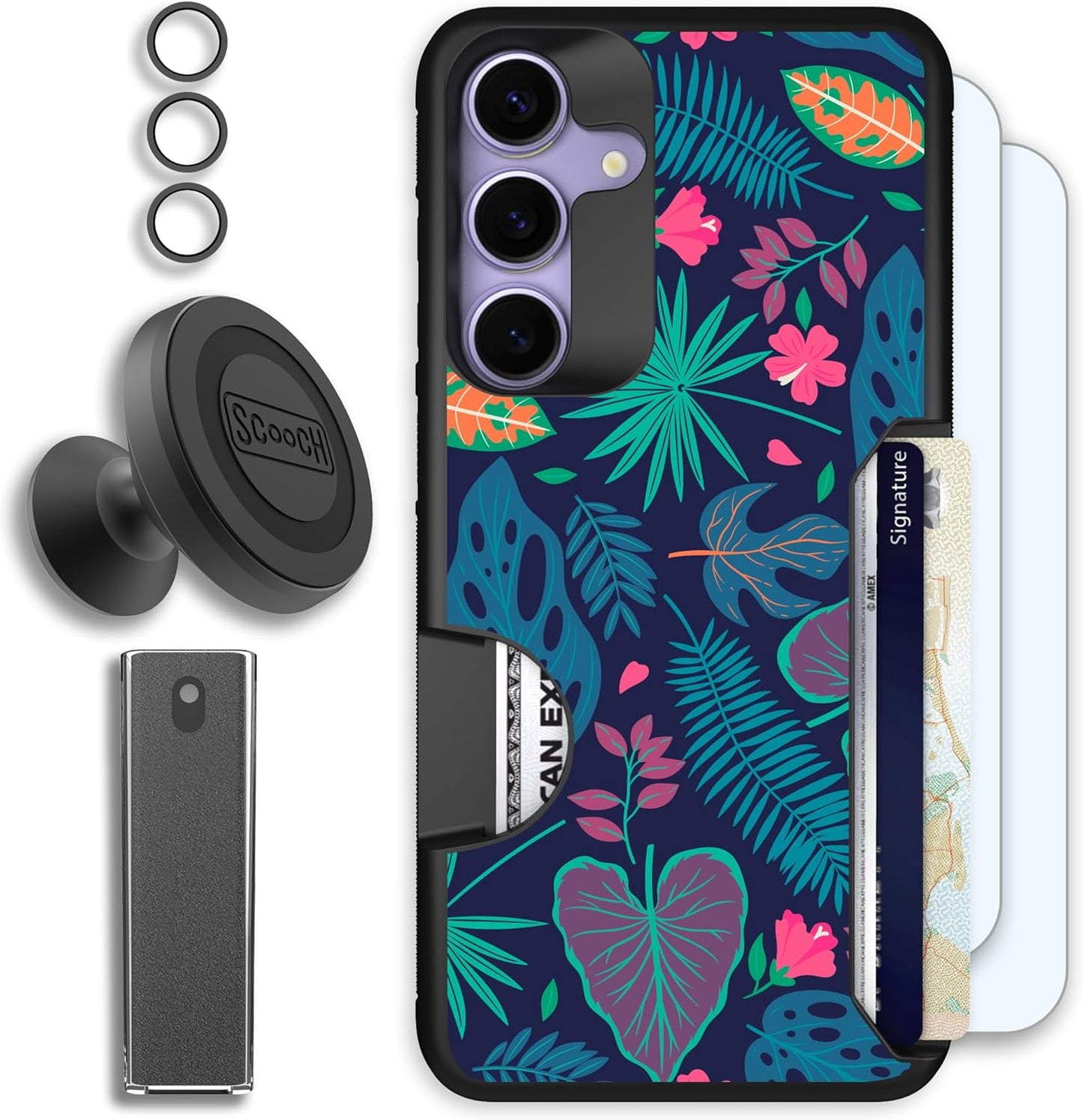 Scooch Galaxy S25 Plus Case with Card Holder and Accessories