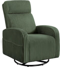 Yaheetech Corduroy Glider: 360 Swivel Rocking Chair with Side Pockets