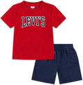 Boys Graphic T-shirt and Shorts 2-piece Outfit Set - Easy Coordinated