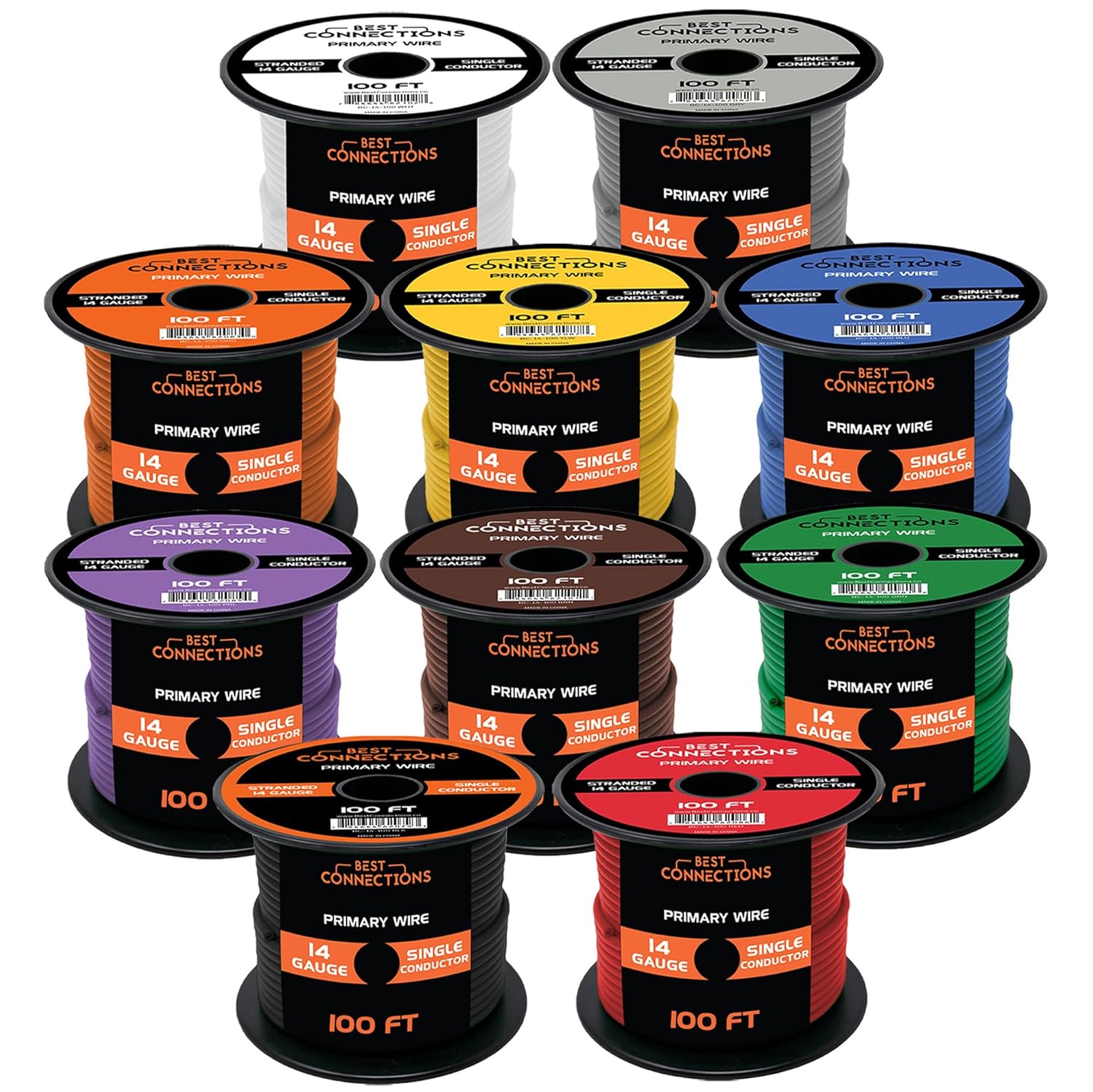 14 Gauge Automotive Primary Wire Bundle Set for Versatile Wiring