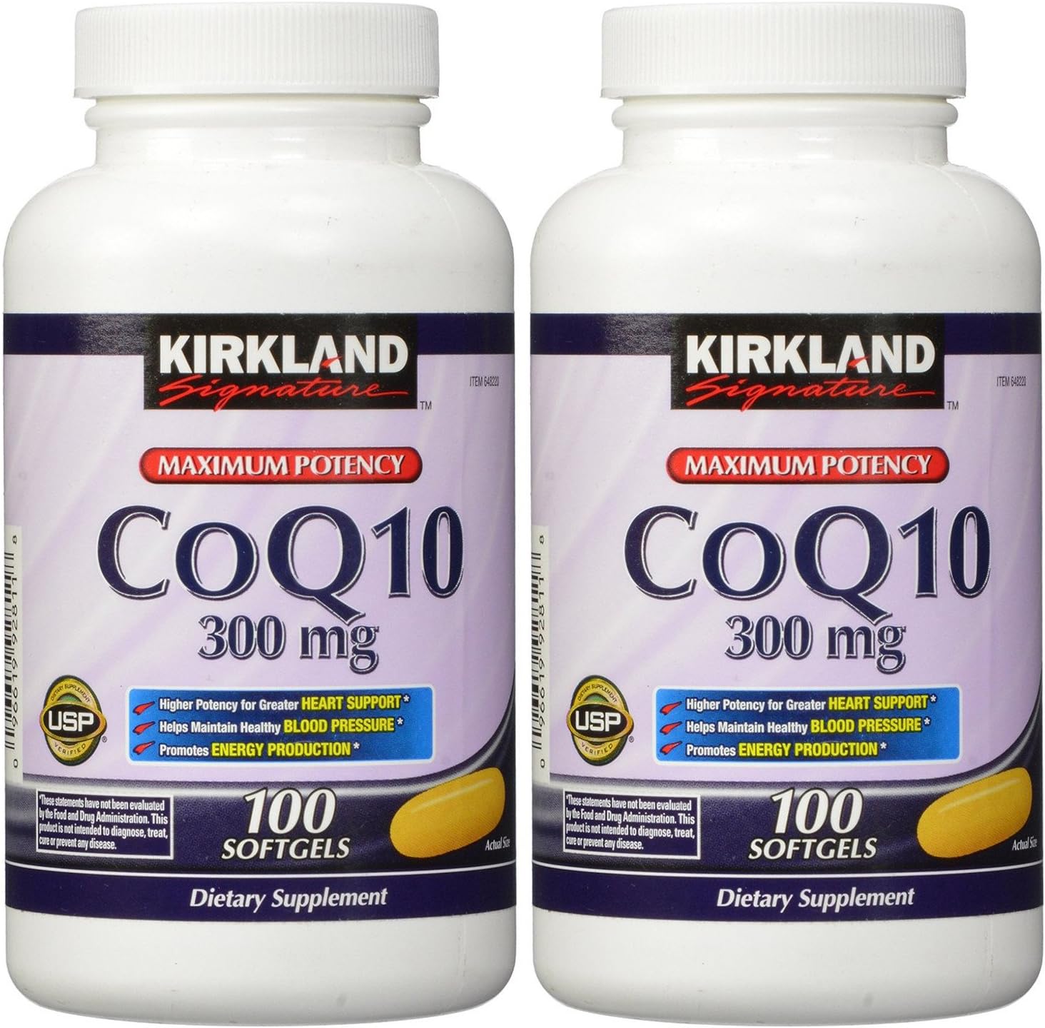 Kirkland COQ10 300 mg Softgels Pack of 2 for Heart Health